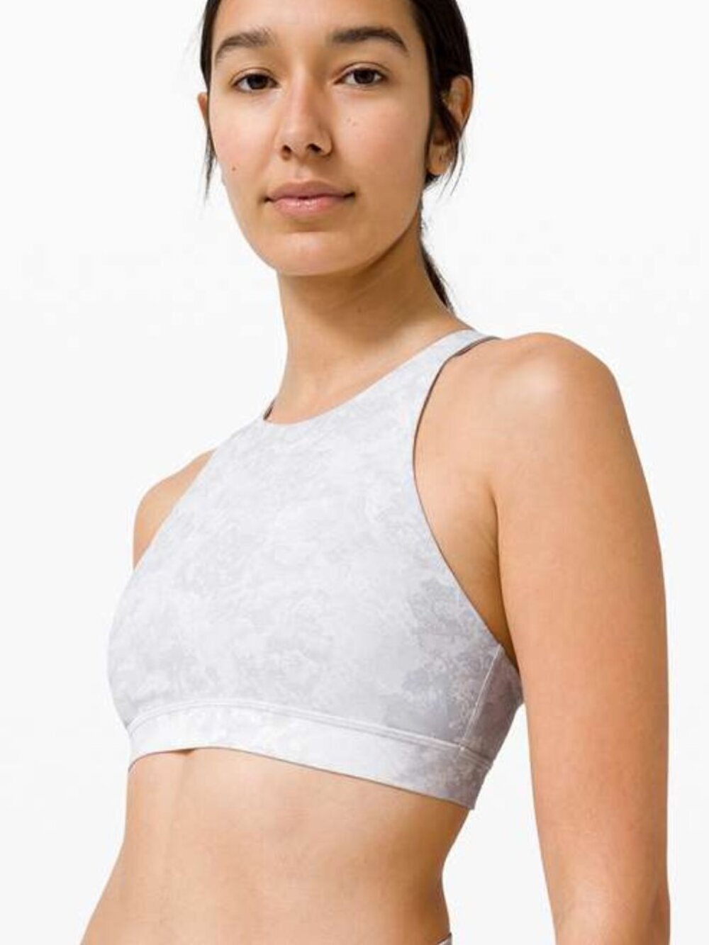 Lululemon Energy Bra High Neck *Medium Support, B/C Cup - 8 Future Oasis Grey